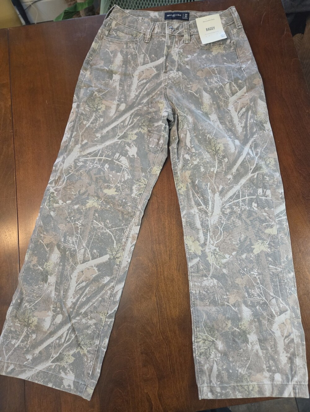 Abercrombie & Fitch Camo Print Baggy Jeans